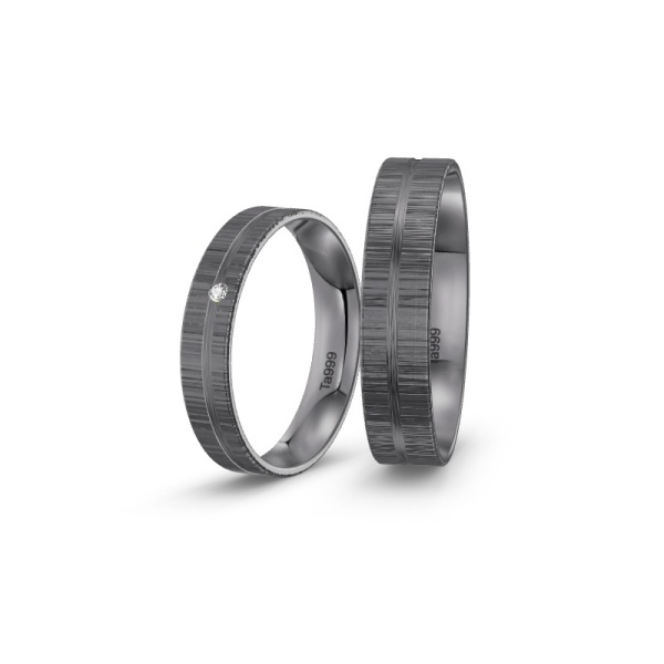 Tantal Eheringe mit Zirkonia‑Akzent ST-CON-202