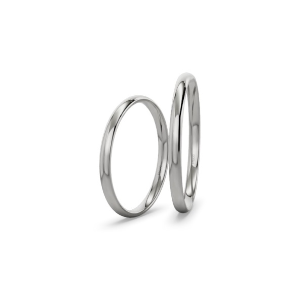 Eheringe Platin - Poliert - 2 mm