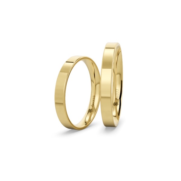 Trauringe 333 Gelbgold – 3 mm – Ohne Stein – Poliert