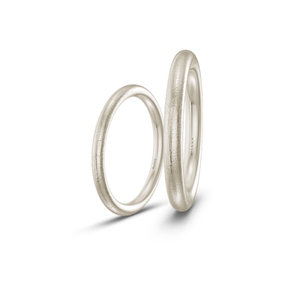 Schlichte Trauringe Weißgold matt ST-CON-96