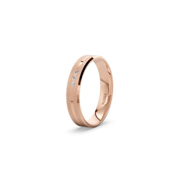 Verlobungsring - Rotgold - Zirkonia - 4 mm - poliert