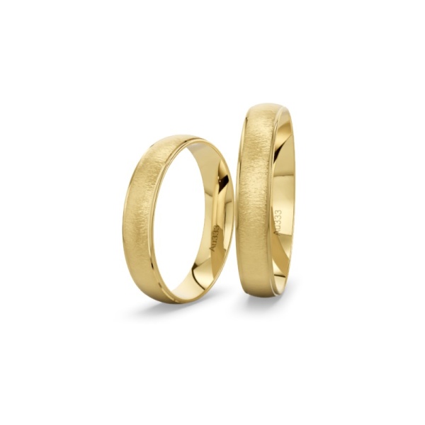 Trauringe 333 - Gelbgold - 4mm - Hammerschlag