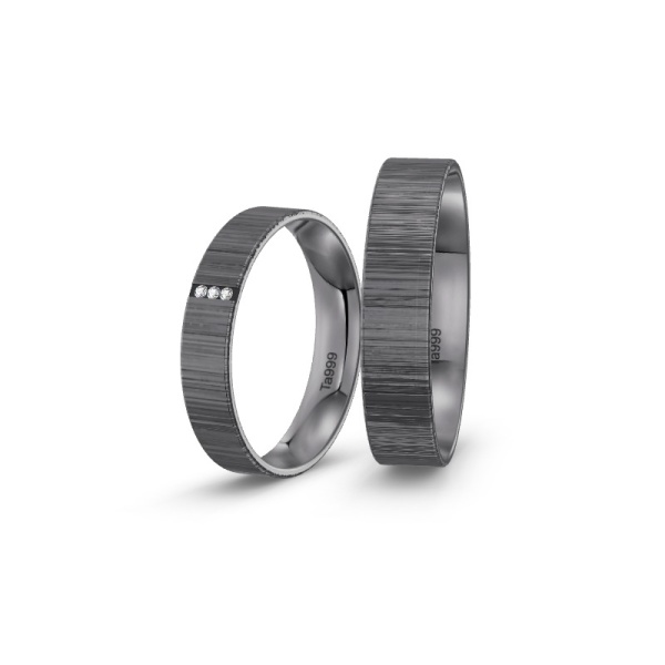 Tantal Eheringe mit funkelndem Diamant ST-CON-209