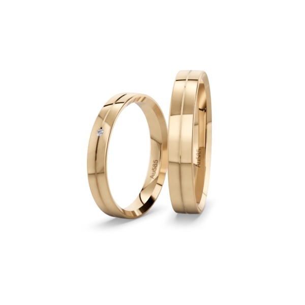 Trauringe aus Roségold - Diamant