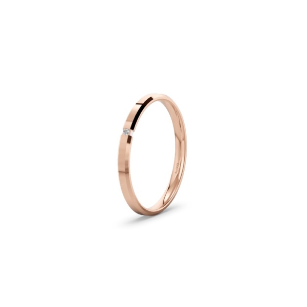 Verlobungsring - Rotgold - Diamant - poliert