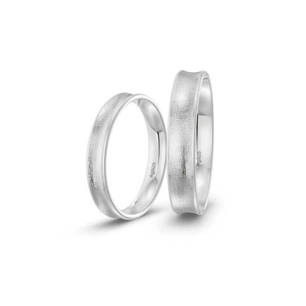 Minimalistische Silber Trauringe matt ST-CON-105