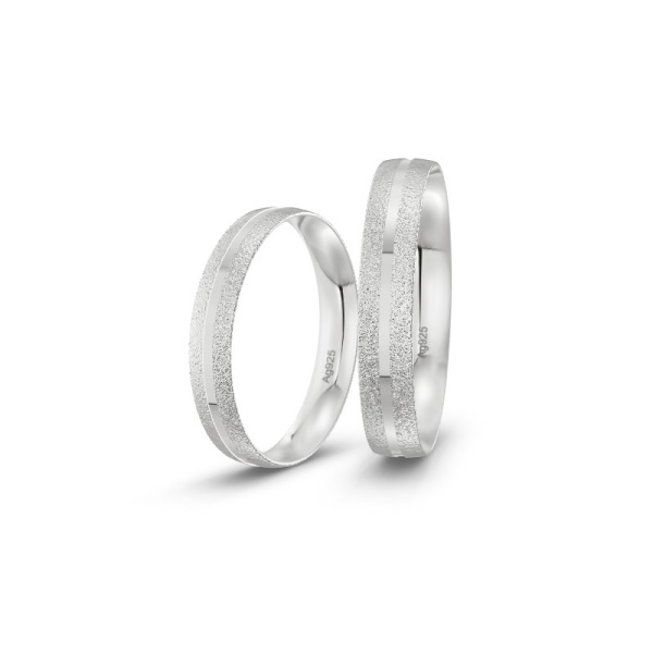 Glanzvolle Eheringe aus Silber ST-CON-102