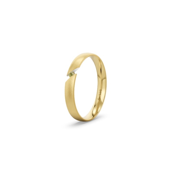 Verlobungsring 333 Gelbgold - Brillant - Kreuzmatt
