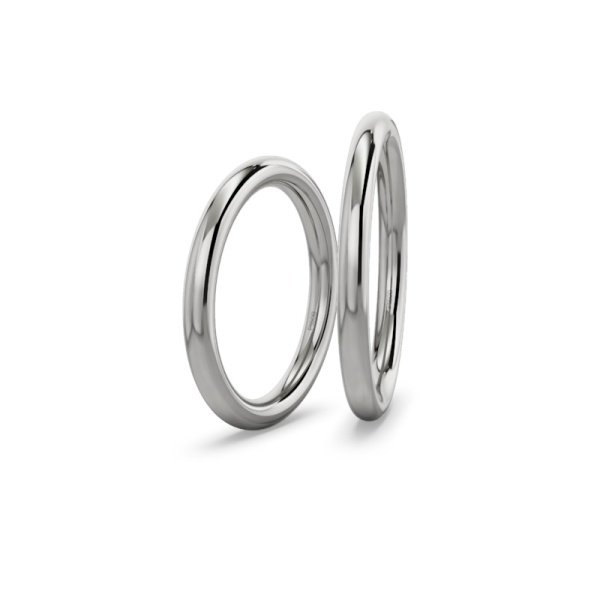 Trauringe Platin - 2 mm - Poliert - ohne Stein