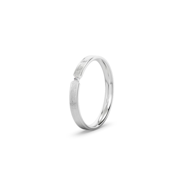 Verlobungsring aus Silber 925 – Eismatt – Zirkonia