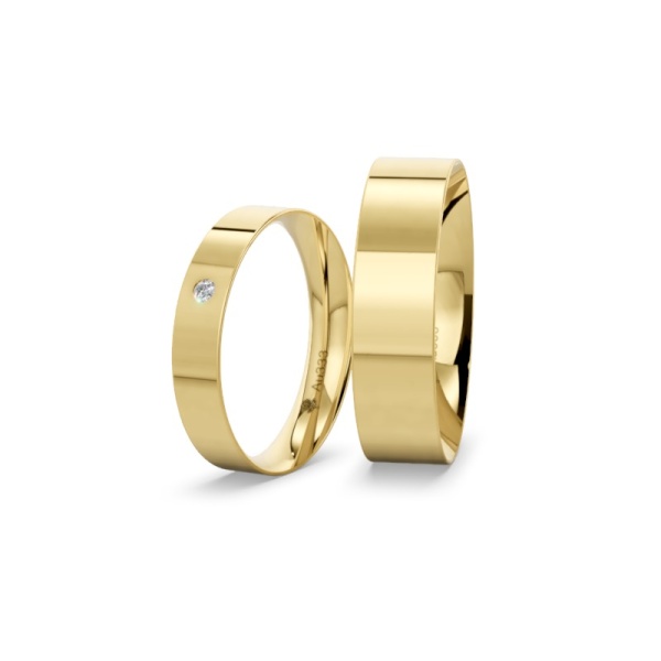 Trauringe 333 Gelbgold – 6 mm – Brillant – Poliert